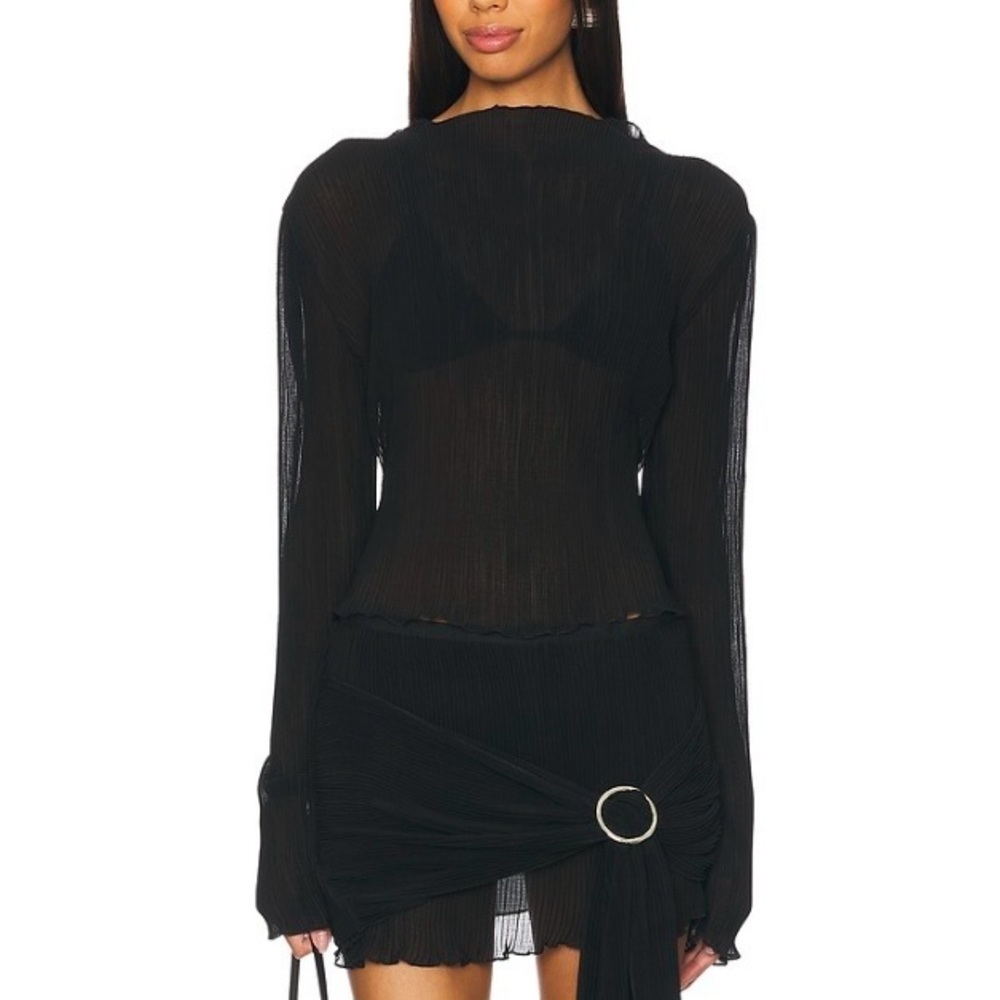 FORD LONG SLEEVE TOP IN ONYX